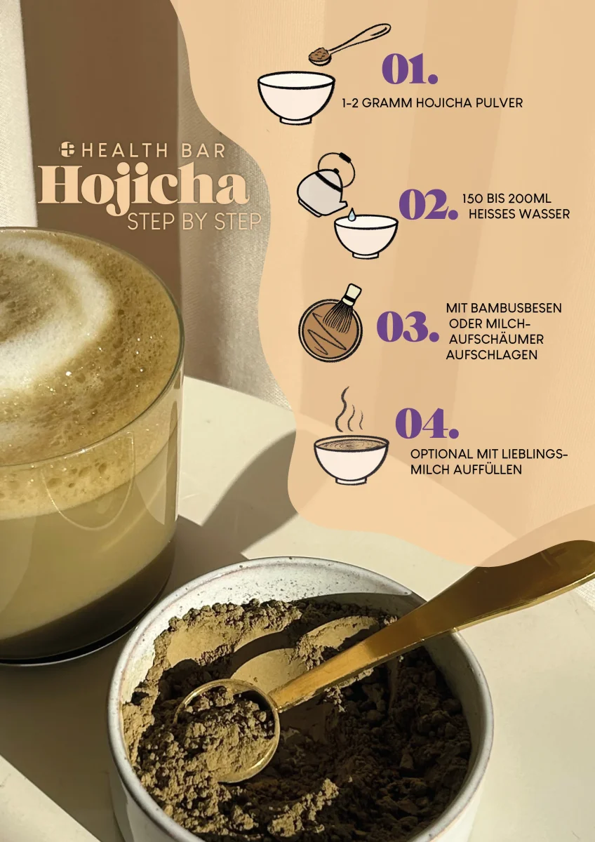 Bio Hojicha Pulver – Gerösteter Grüntee aus Japan (10g) - Bild 5